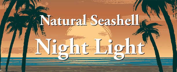 Mother of Pearl Seashell Night Light: Bagged with Header Card / 3-4"