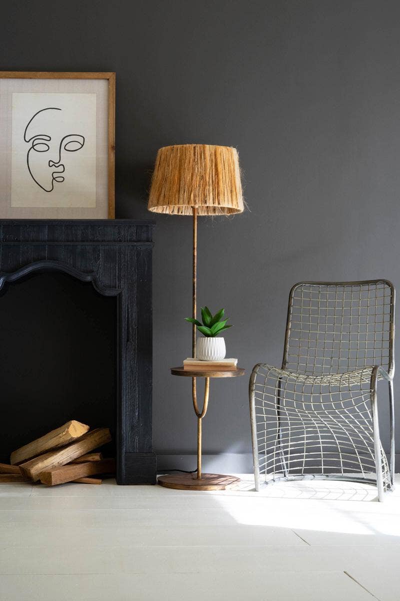 WOVEN METAL S-CHAIR: Gray / Metal/Wire