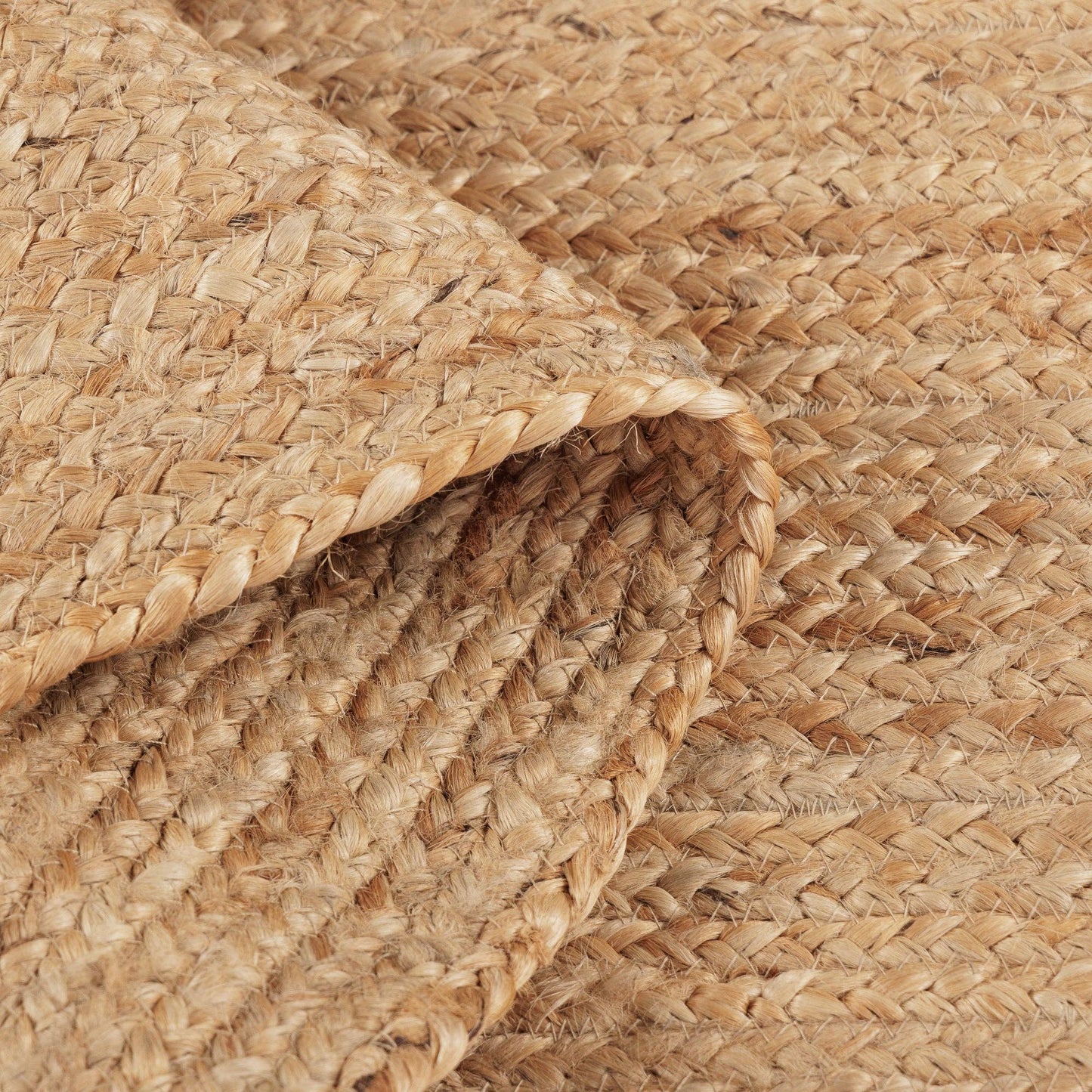 · REDEARTH · Rectangular Area Rug - 4'x6' Braided Natural Jute with Non-Skid Backing - Handwoven Boho Rug for Bedroom, Kitchen, Living Room - Farmhouse Aesthetic Home Decor - Durable Handmade Rug: Natural / (4'x6') - Rectangular