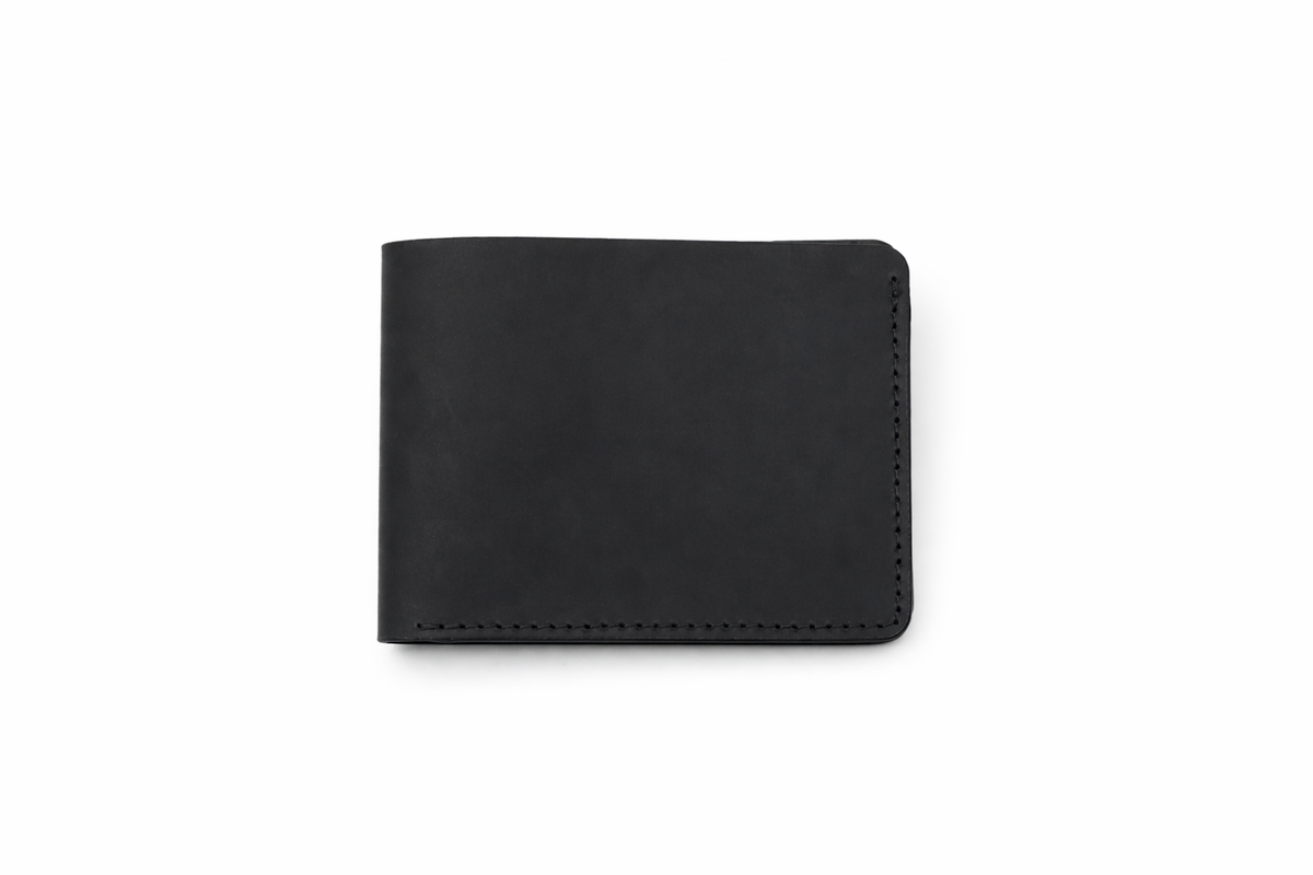 Men’s Full-Grain Crazy Leather Bifold Wallet Premium Leather: Light Brown
