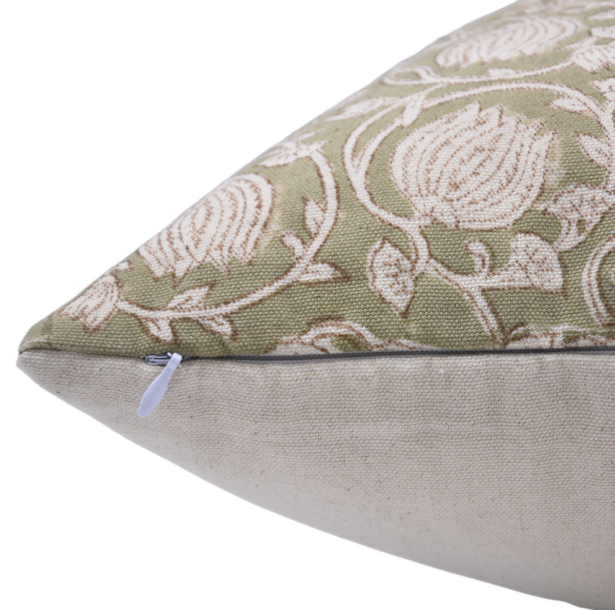Royal Block Printed Duck Canvas Pillow - 6 kamal 20x20 Inch