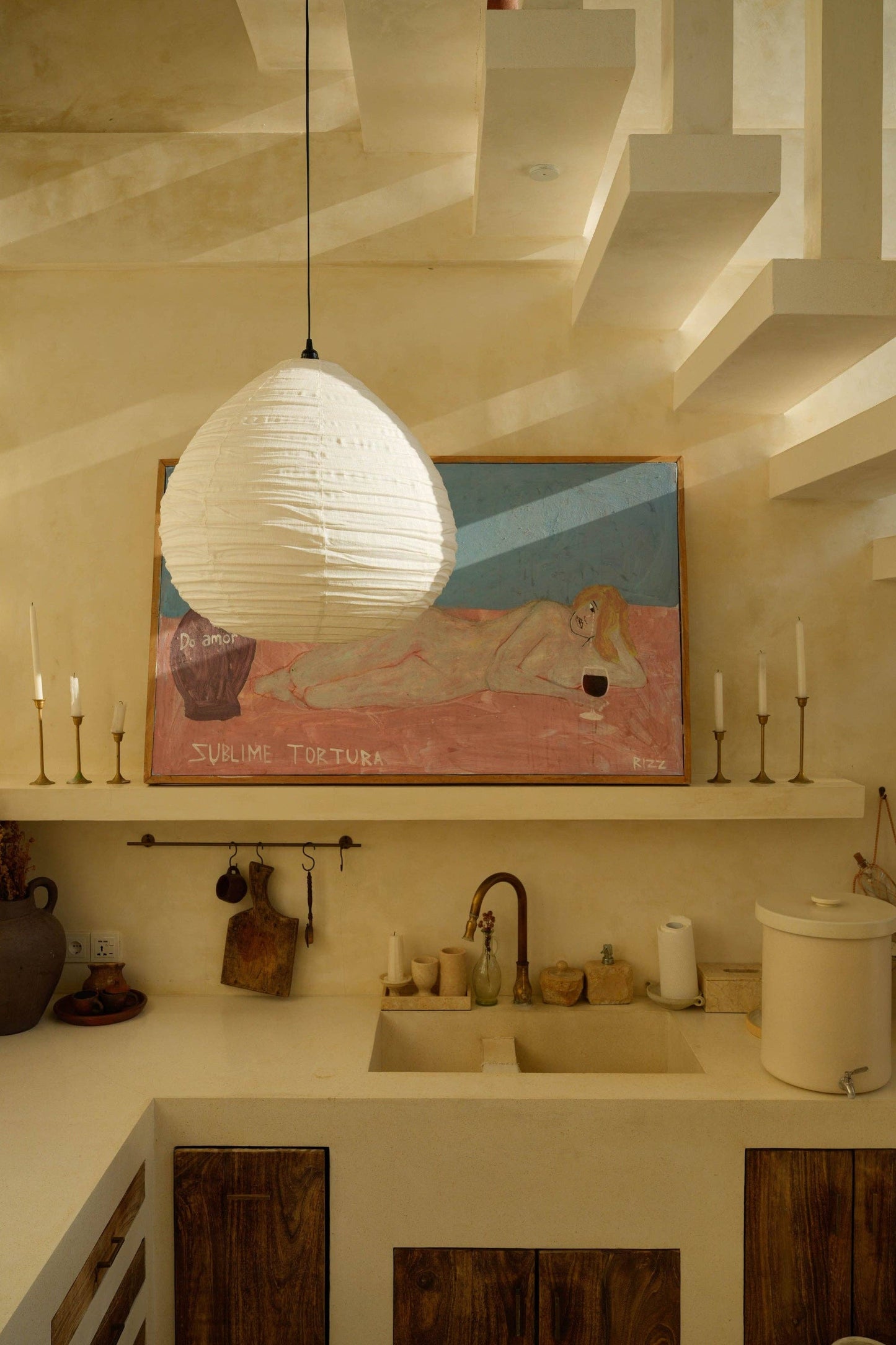 Pear Shape Linen Pendant Light Shade: Off White
