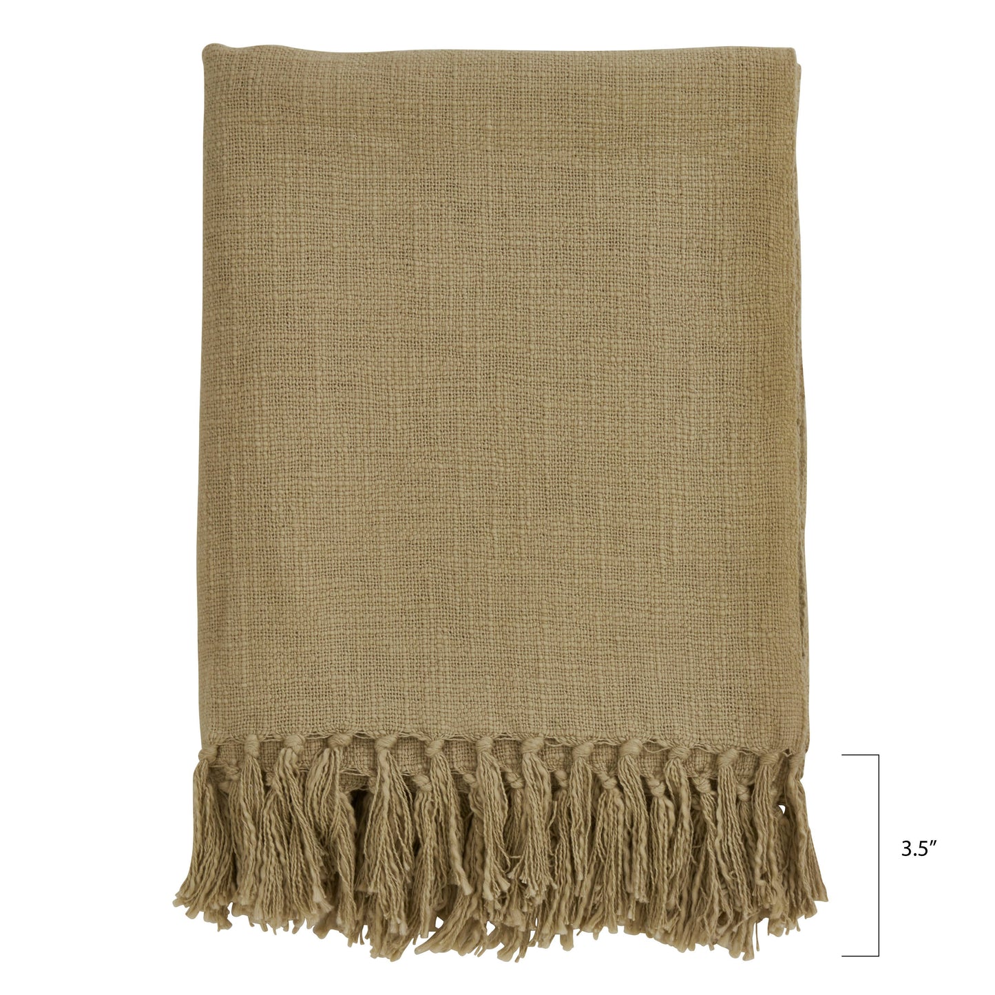 Tasseled Throw: Natural / 50"x60"