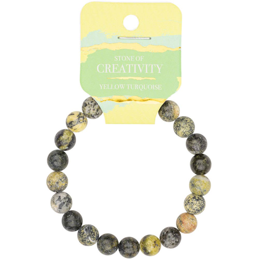 8 MM ENERGY BEAD BRACELETS: ZEBRA STONE