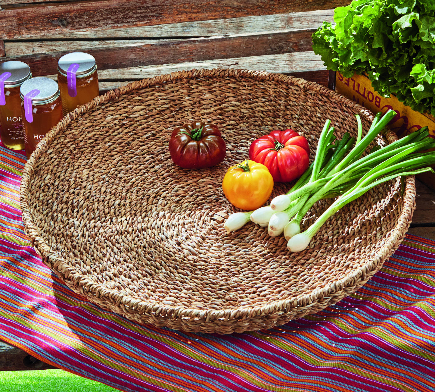 Seagrass Round Tray