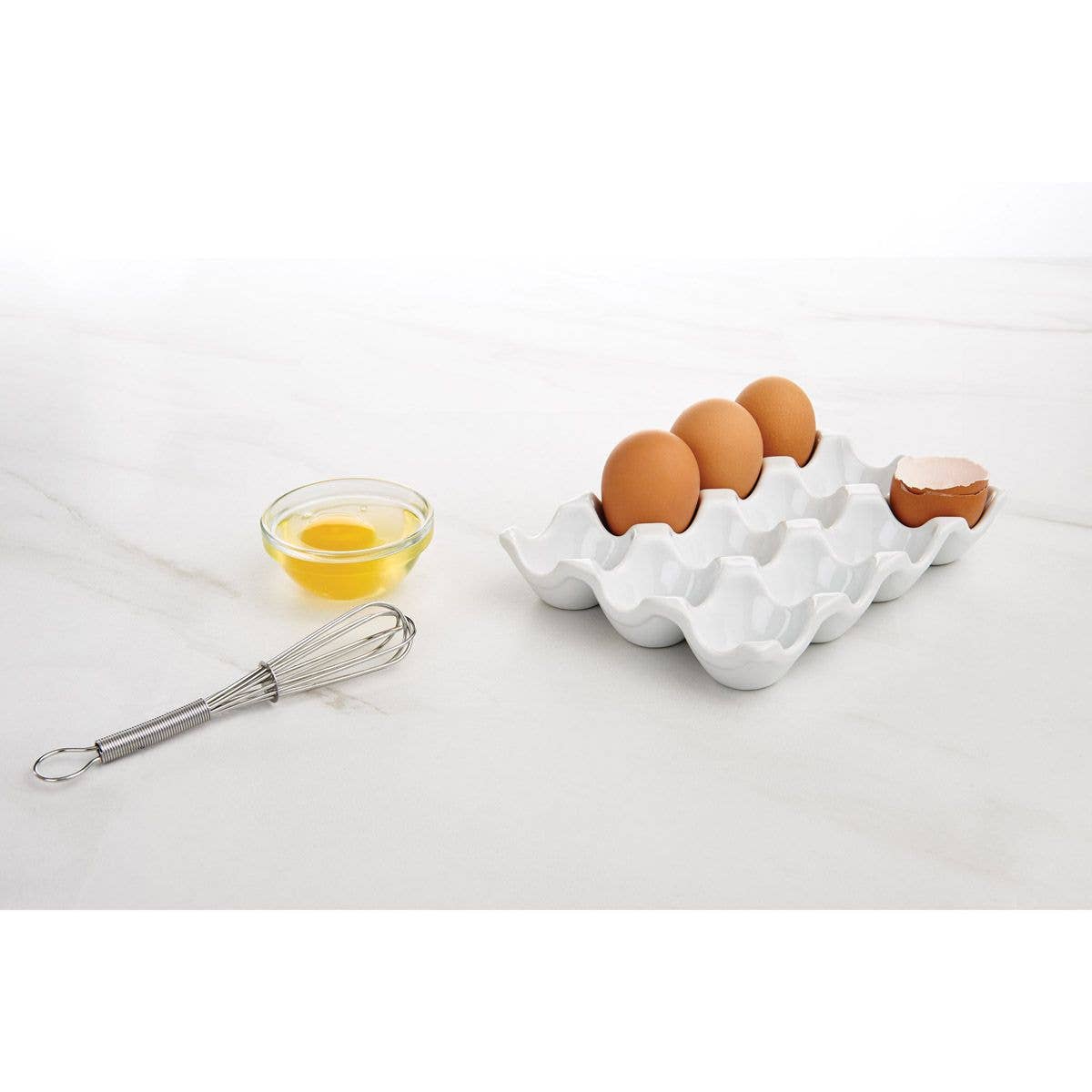 Porcelain Egg Crate – Holds 12 Eggs, Oven Safe