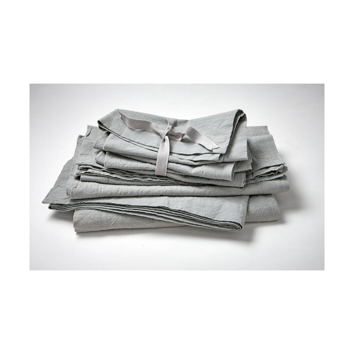 Light Gray Cotton Slub Napkins – Set of 4