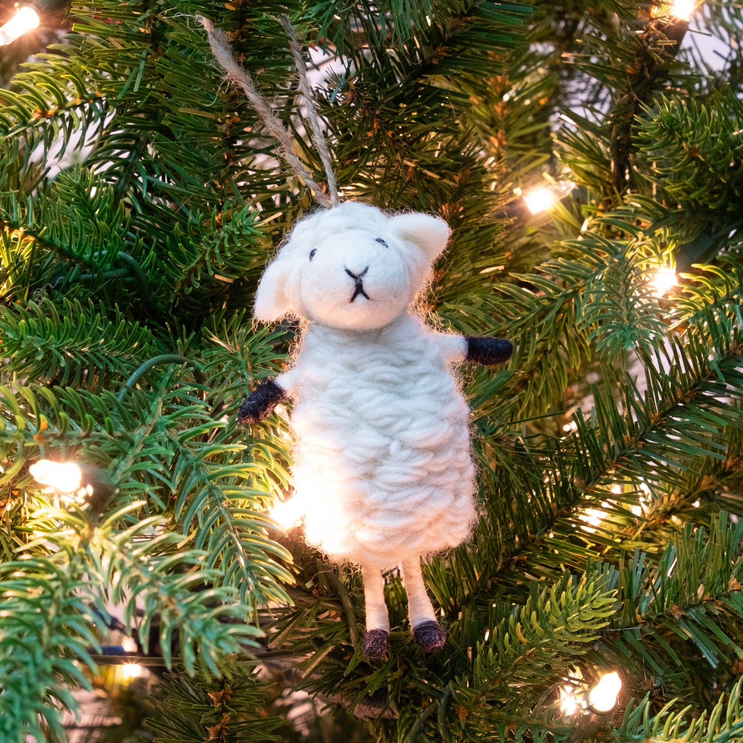 Ornament - Standing White Sheep