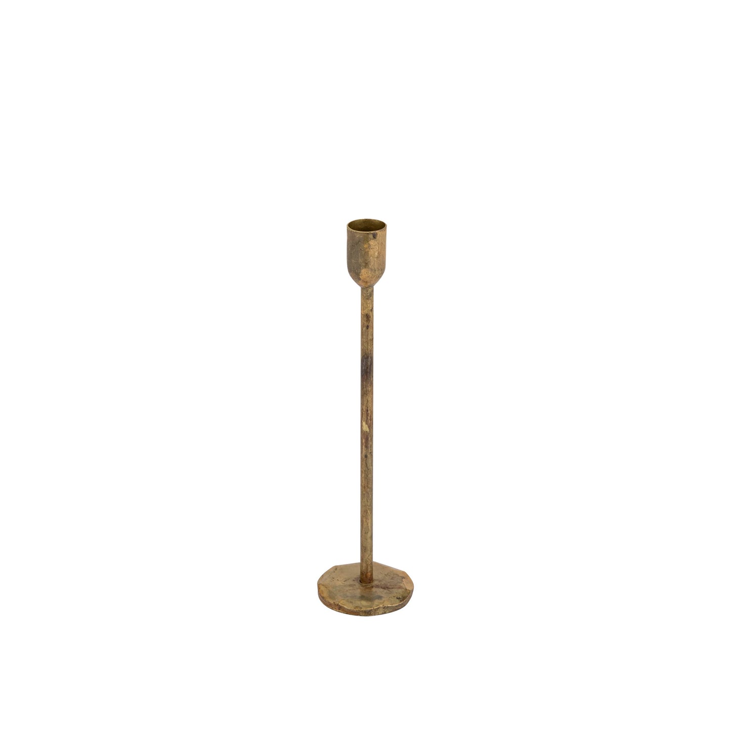Candle Holder H 9" x Dia 2.25" Old Brass: OLD BRASS / IRON