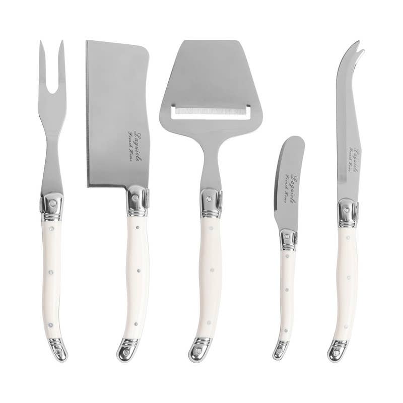 Cheese Knife & Slicer Set Faux Ivory Handle Set