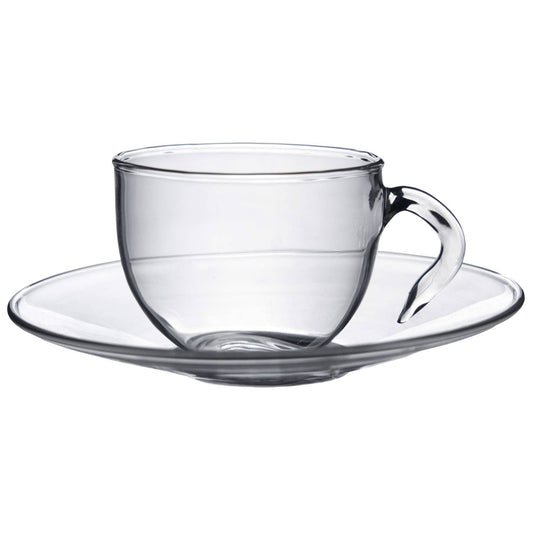 Minimus Espresso Glass Cup and Saucer