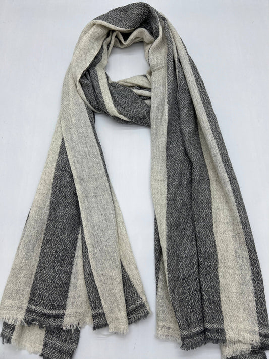 Tonal stripe Cashmere Scarf