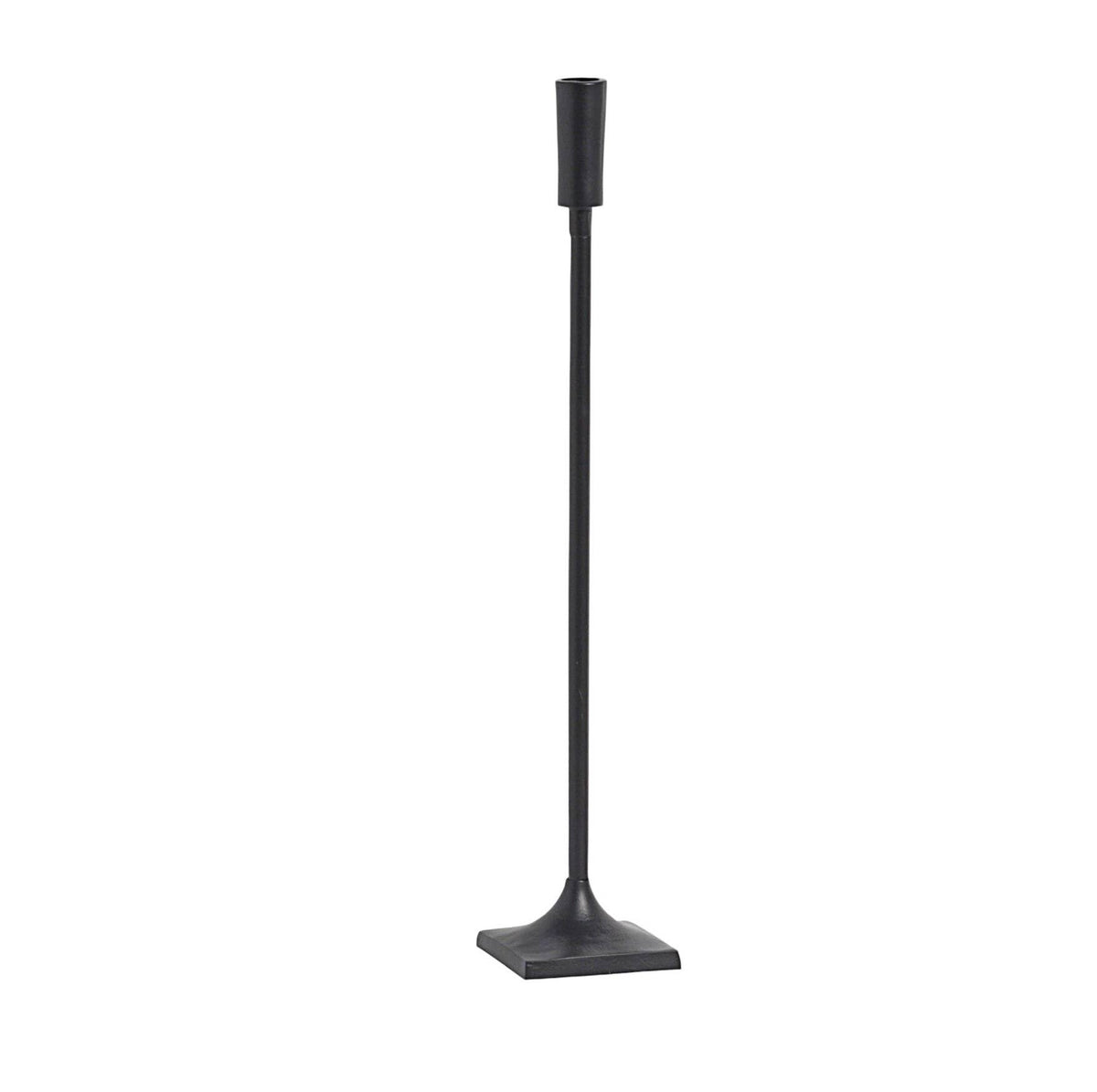 Candle Holder Black H 27.56" & Dia 3.9": Black / Aluminum