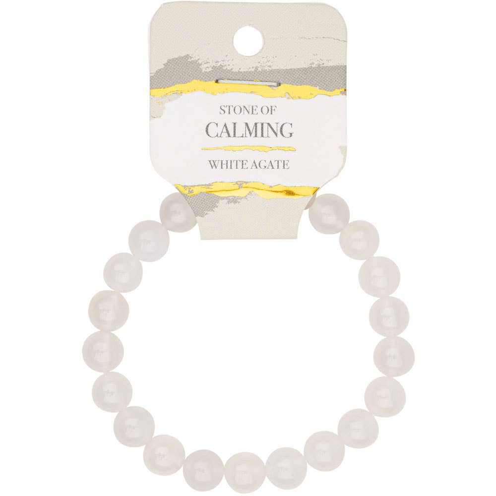 8 MM ENERGY BEAD BRACELETS: ZEBRA STONE