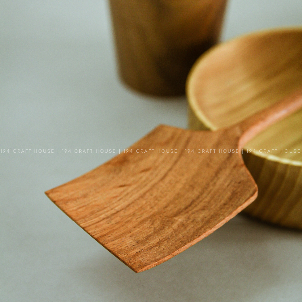Handcrafted Wooden Spatula - 12" - Kitchen Serving Utensil