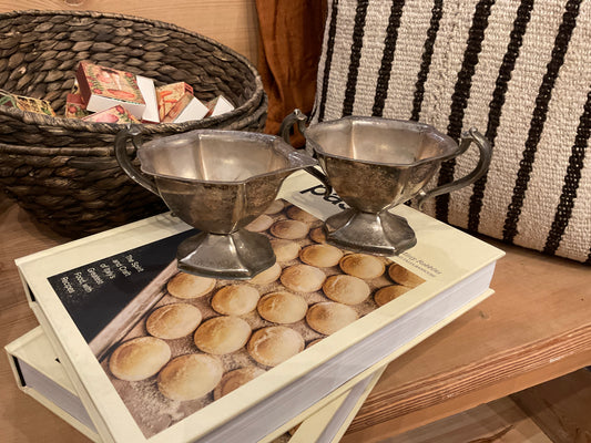 Vintage Silver plated cream and sugar set