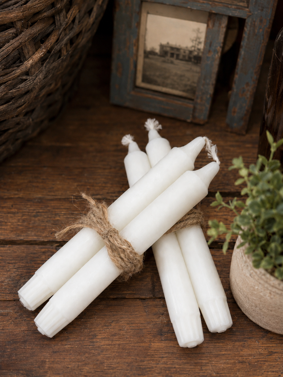 Taper 7.5" white/ Unscented