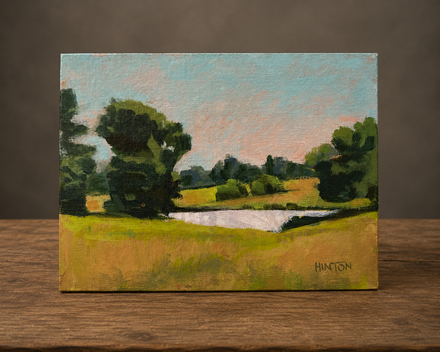 Original Pat Hinton – Pond & Meadow Landscape
