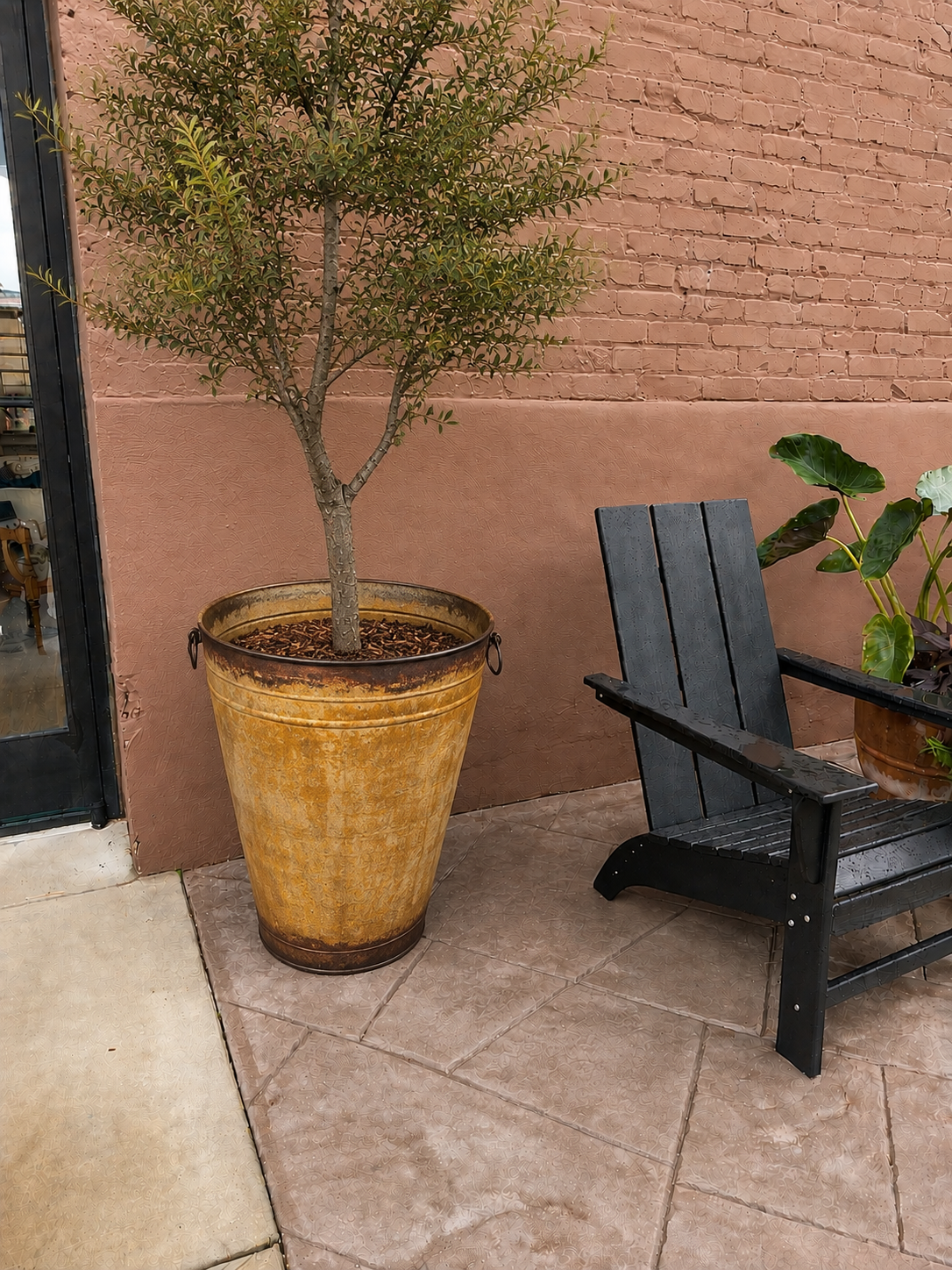 Vintage Galvanized Garden Planter