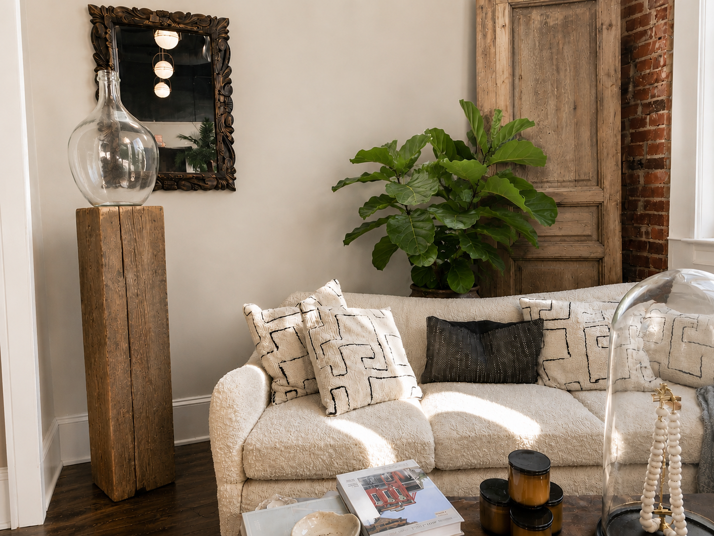 Reclaimed Wooden Beam Display - 48"