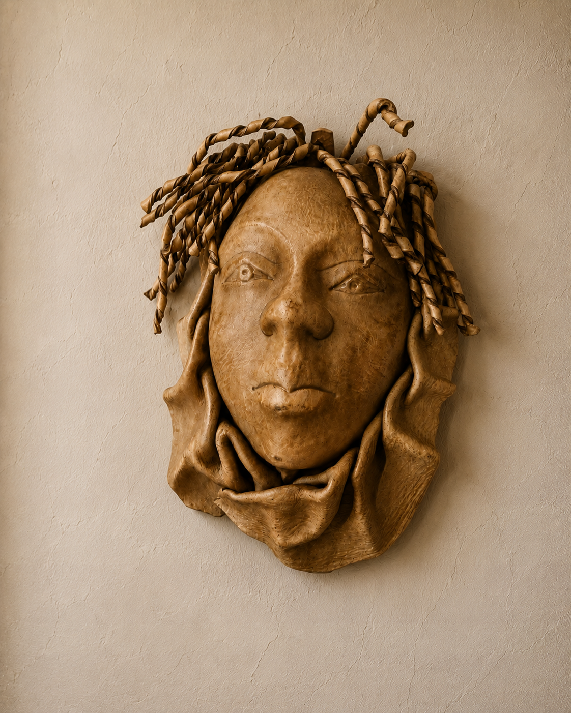 Folk Art Handmade Leather Mask