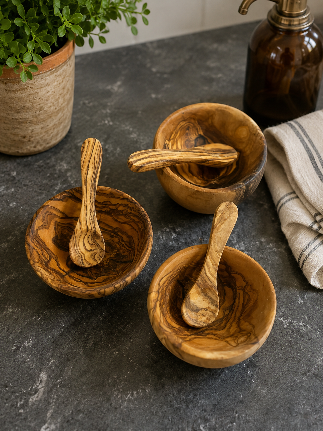 Olive Wood Salt Bowl