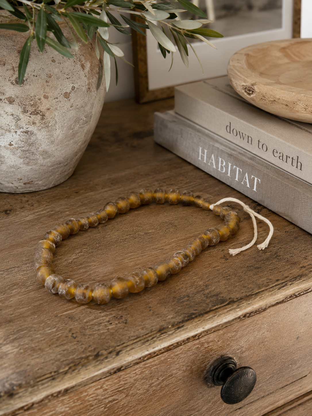 Recycled Glass Bead Necklace