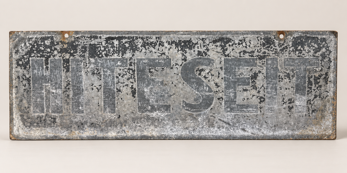 Vintage "Hiteseit" Sign
