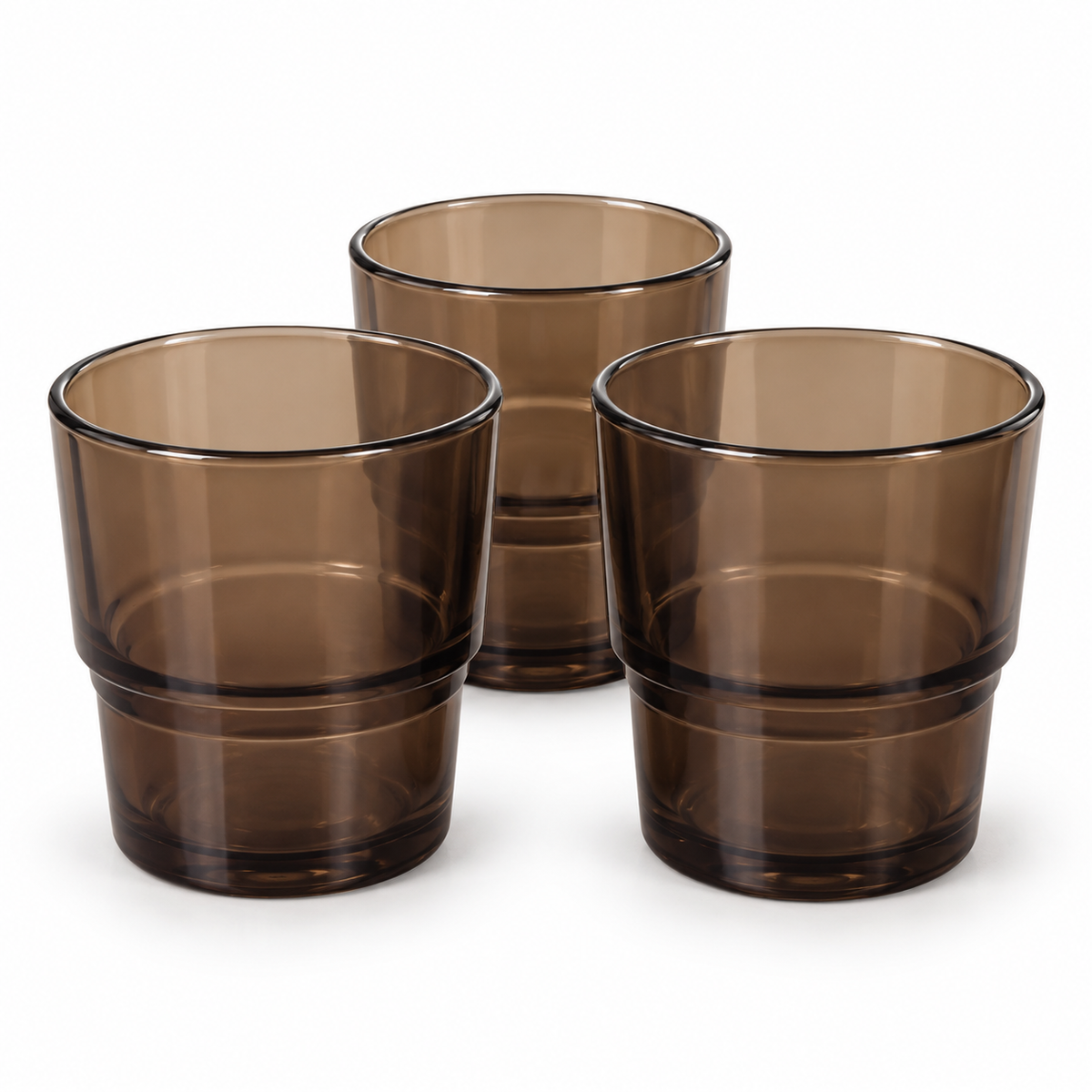 Smoked MCM Vereco Glass set/ 3
