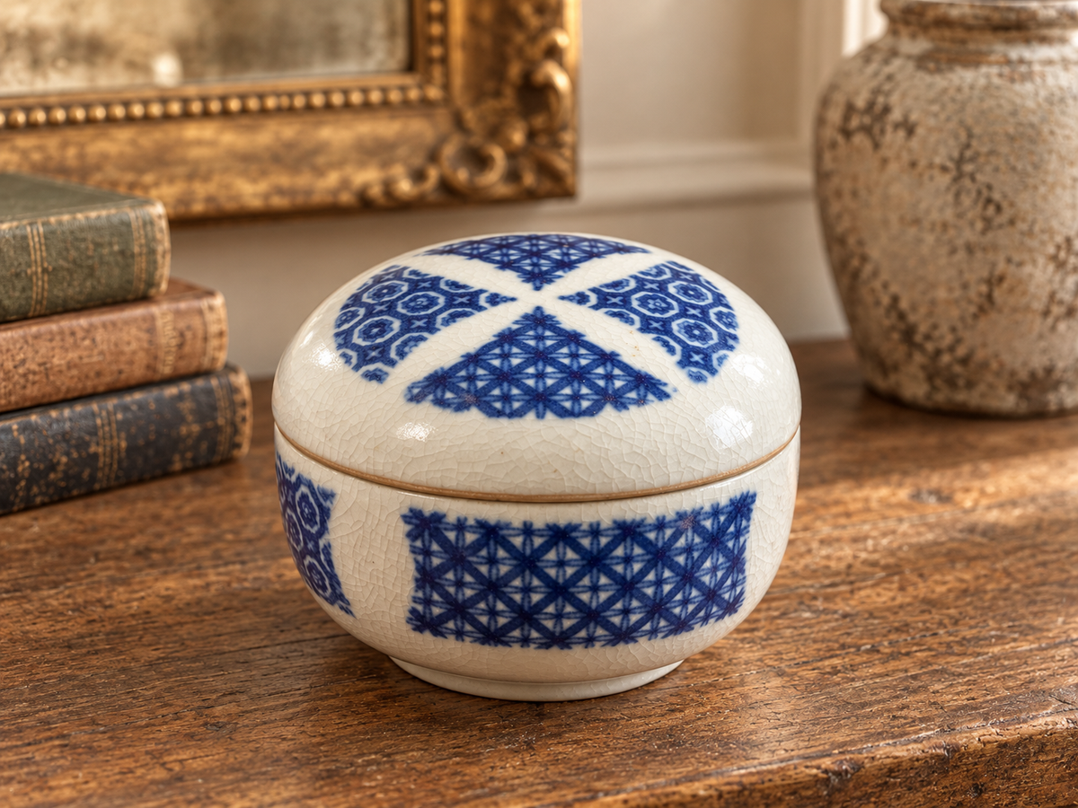 Crackle-Glaze Lidded Box