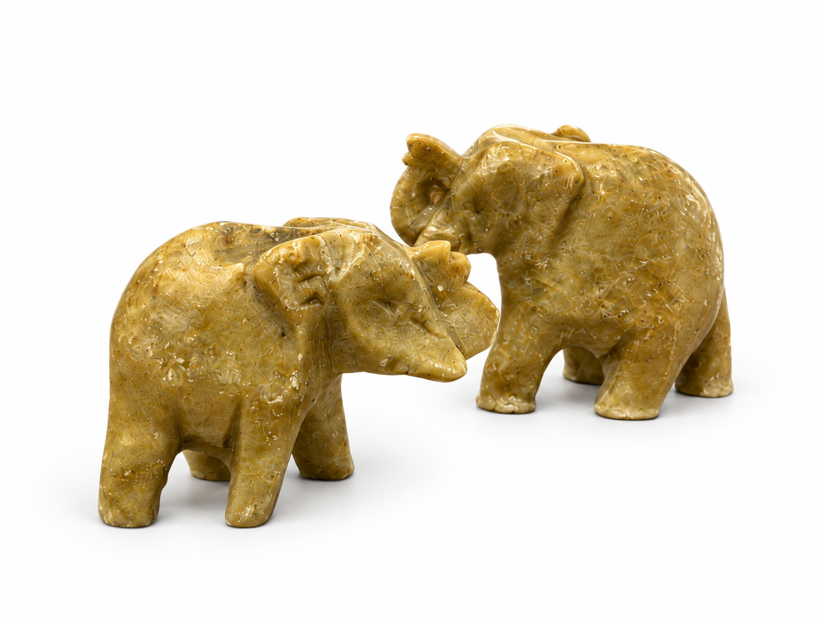 Stone Carved Elephants