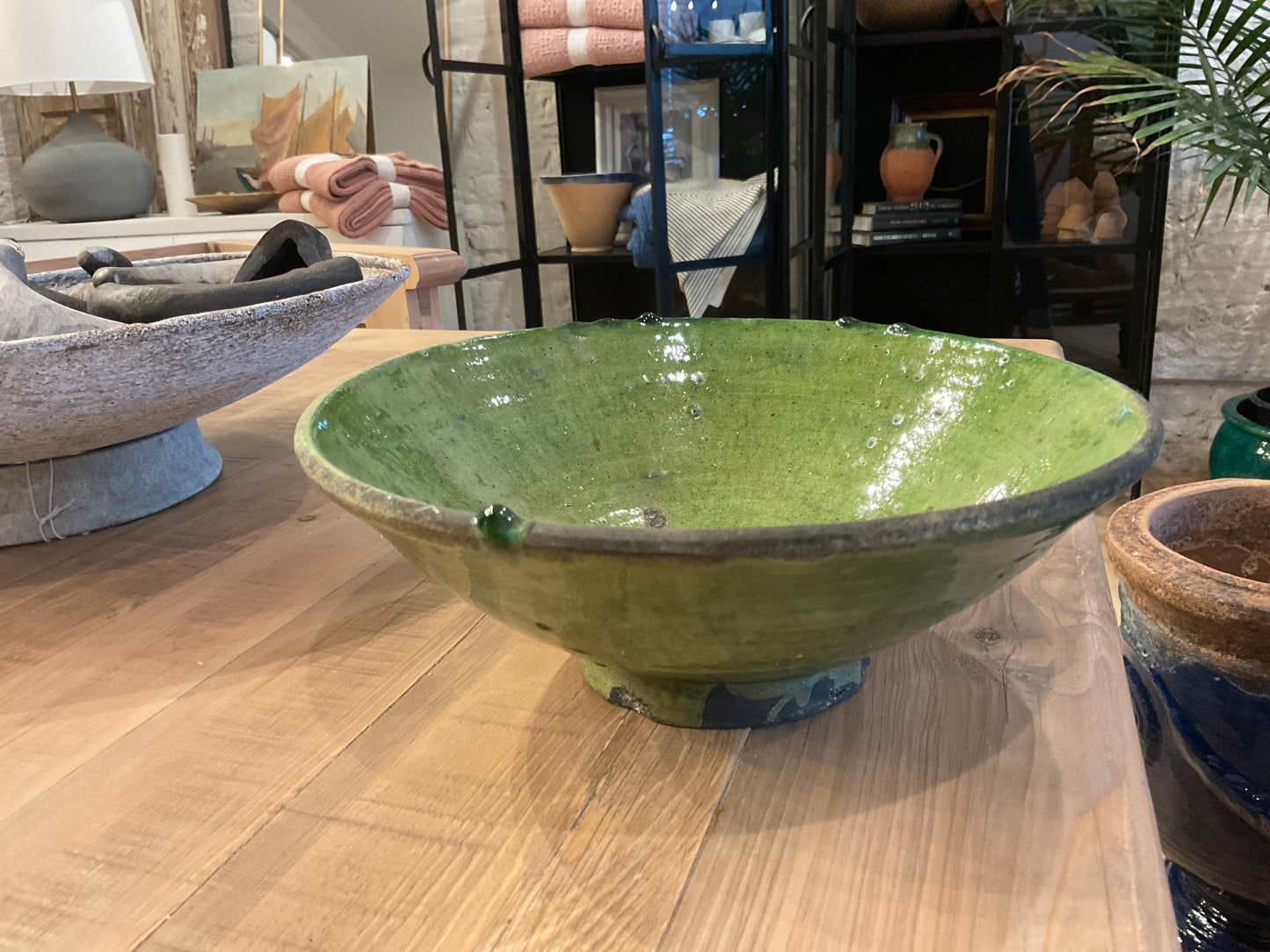 Moroccan Tamegroute Glazed Serving Bowl (med)