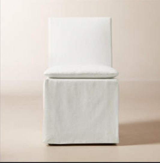 Reyes Cream Slipcoverd Performance Linen Dining Chairs (set of 4)