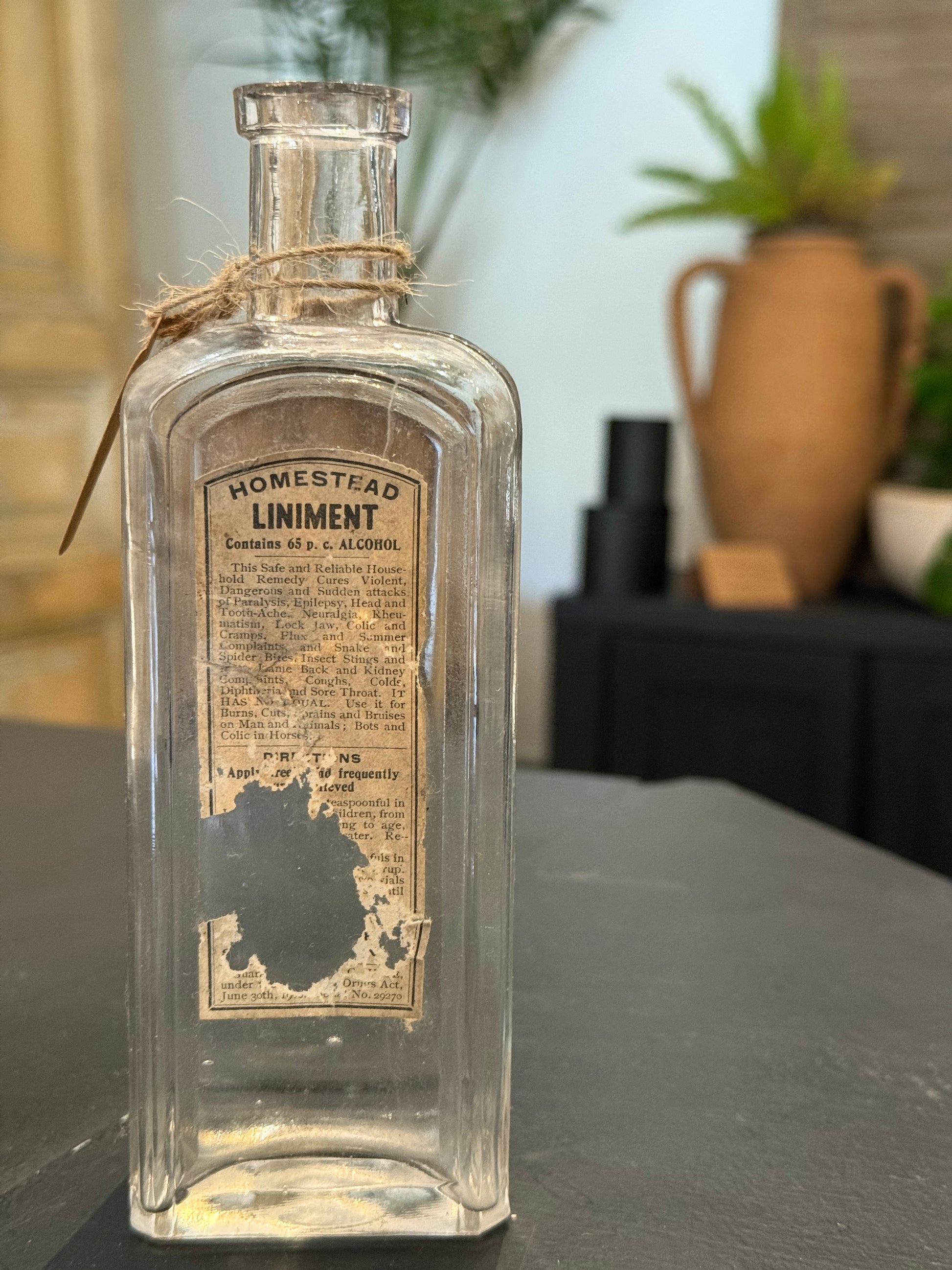 Antique Homestead Liniment Bottle – Tar River Interiors