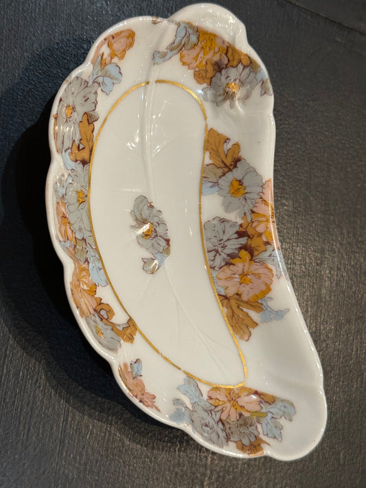 Crescent Shape Limoges and Hartland Plate
