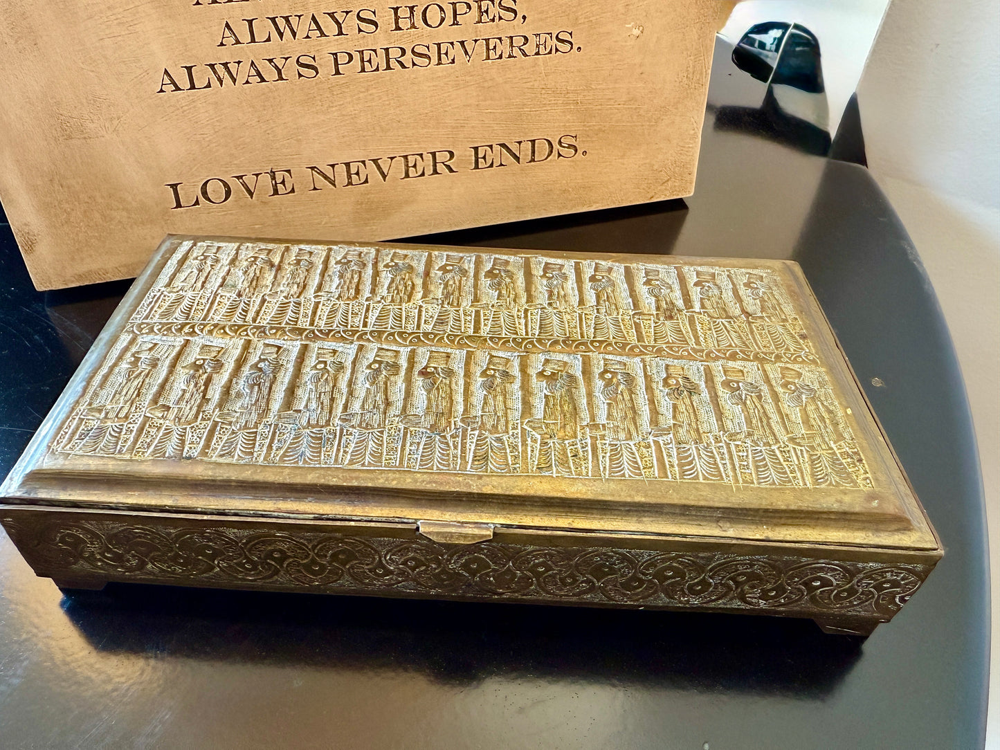 Etched Vintage Cigarette Box