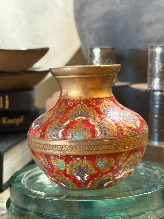 Brass Cloisonne Vase