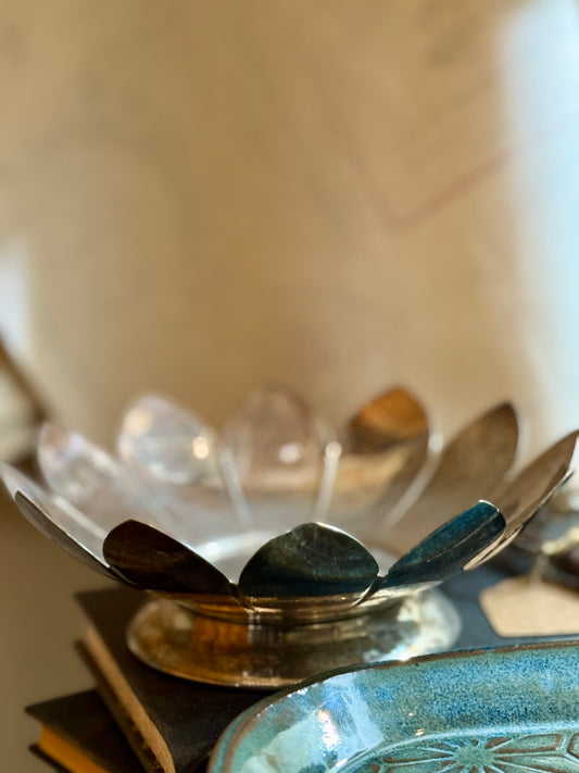 Silver plated Lotus Bowl