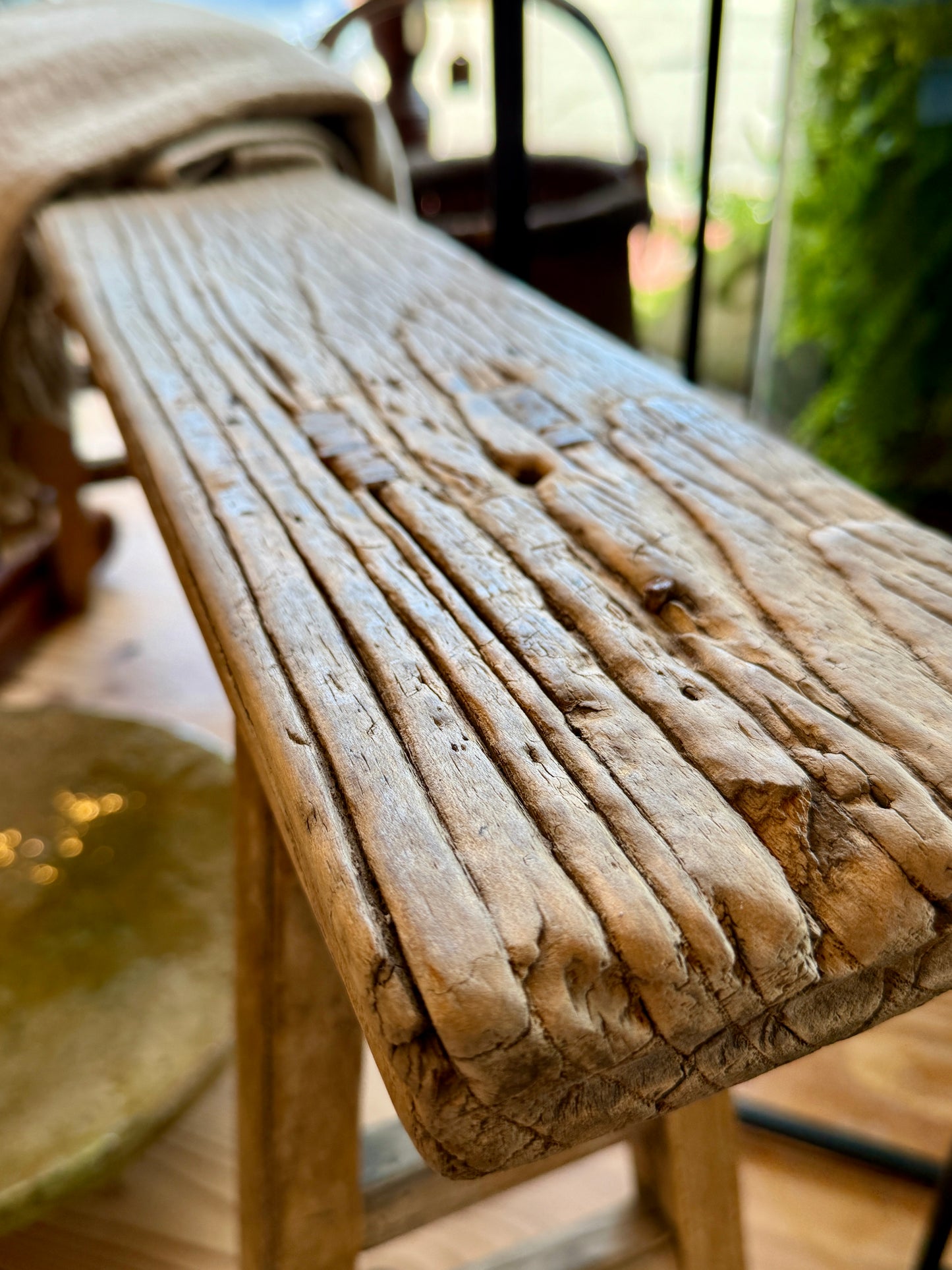 Rustic European Farmhouse Bench