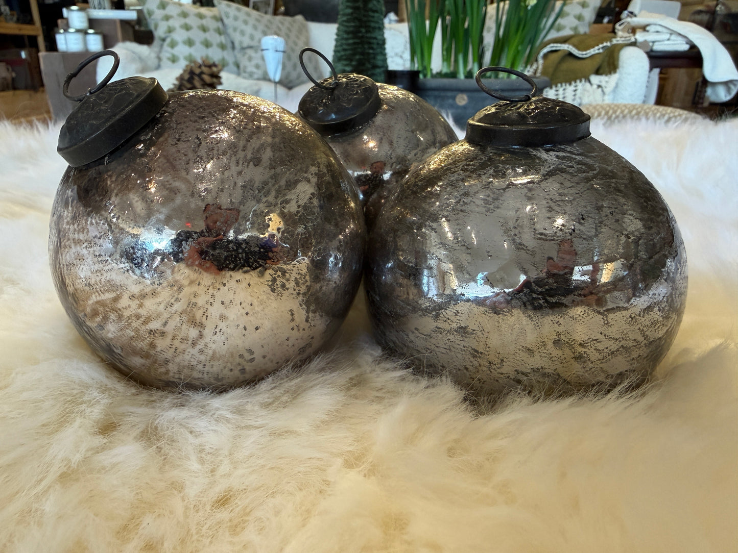 4" Artisan Glass Christmas Ornaments