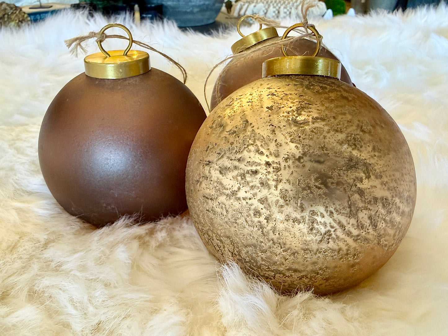 4" Artisan Glass Christmas Ornaments