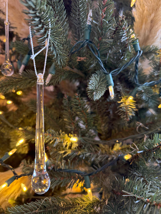 Glass Tree Icicle Ornaments