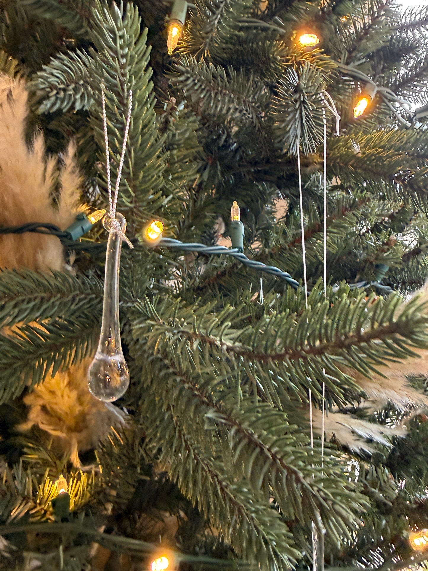 Glass Tree Icicle Ornaments