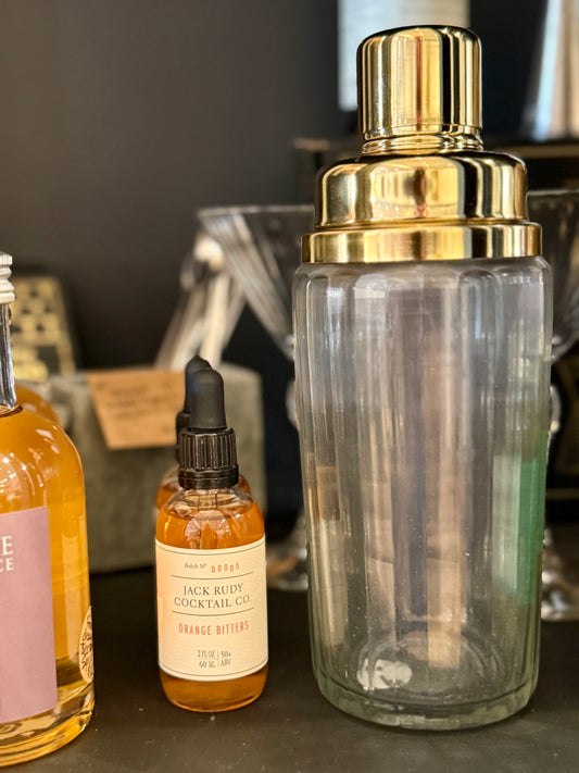 Handcut Glass Cocktail Shaker