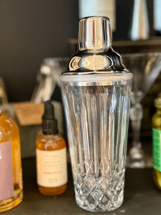 Cut Glass Cocktail Shaker