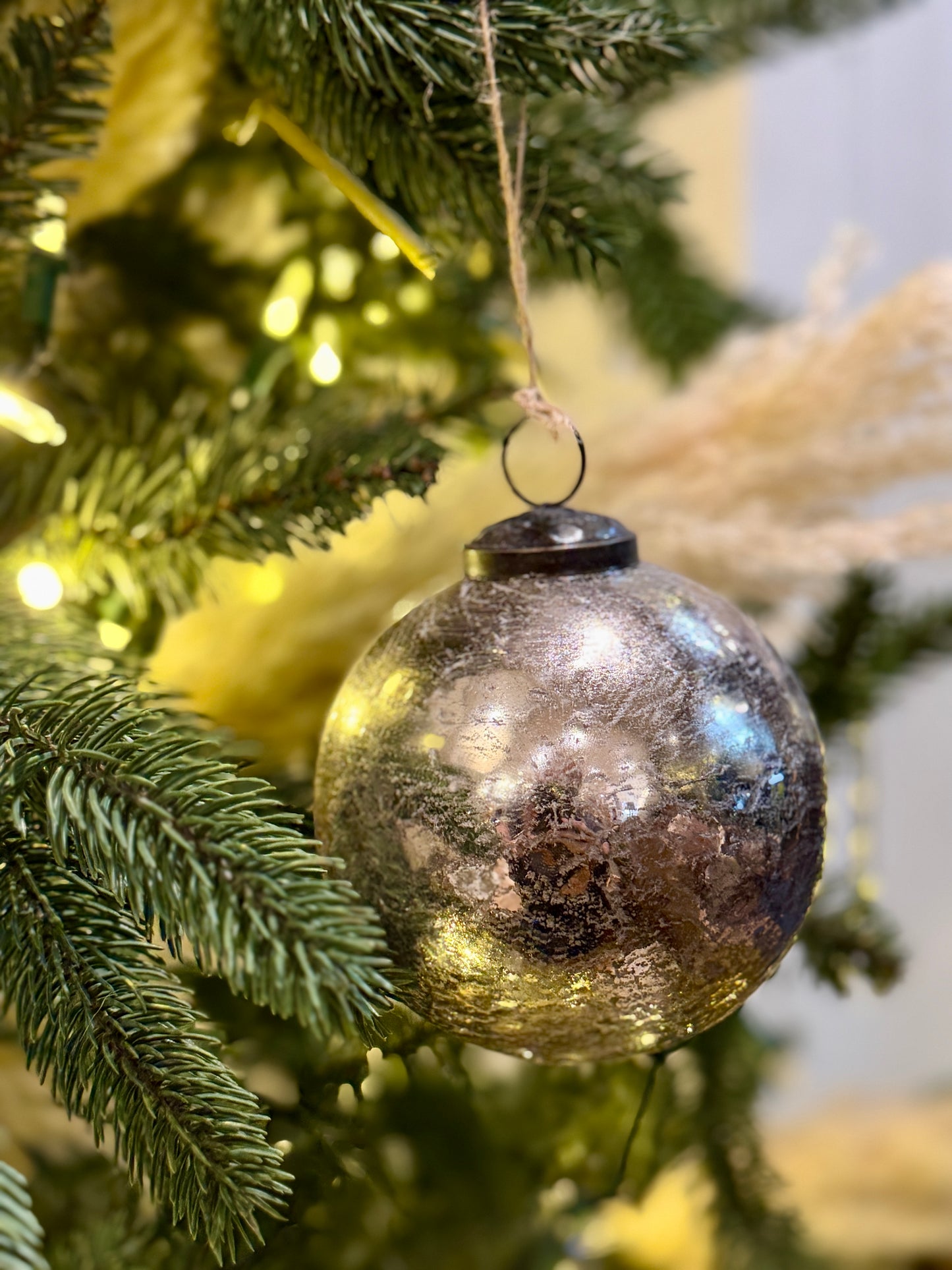 4" Mercury Glass Ball Ornaments