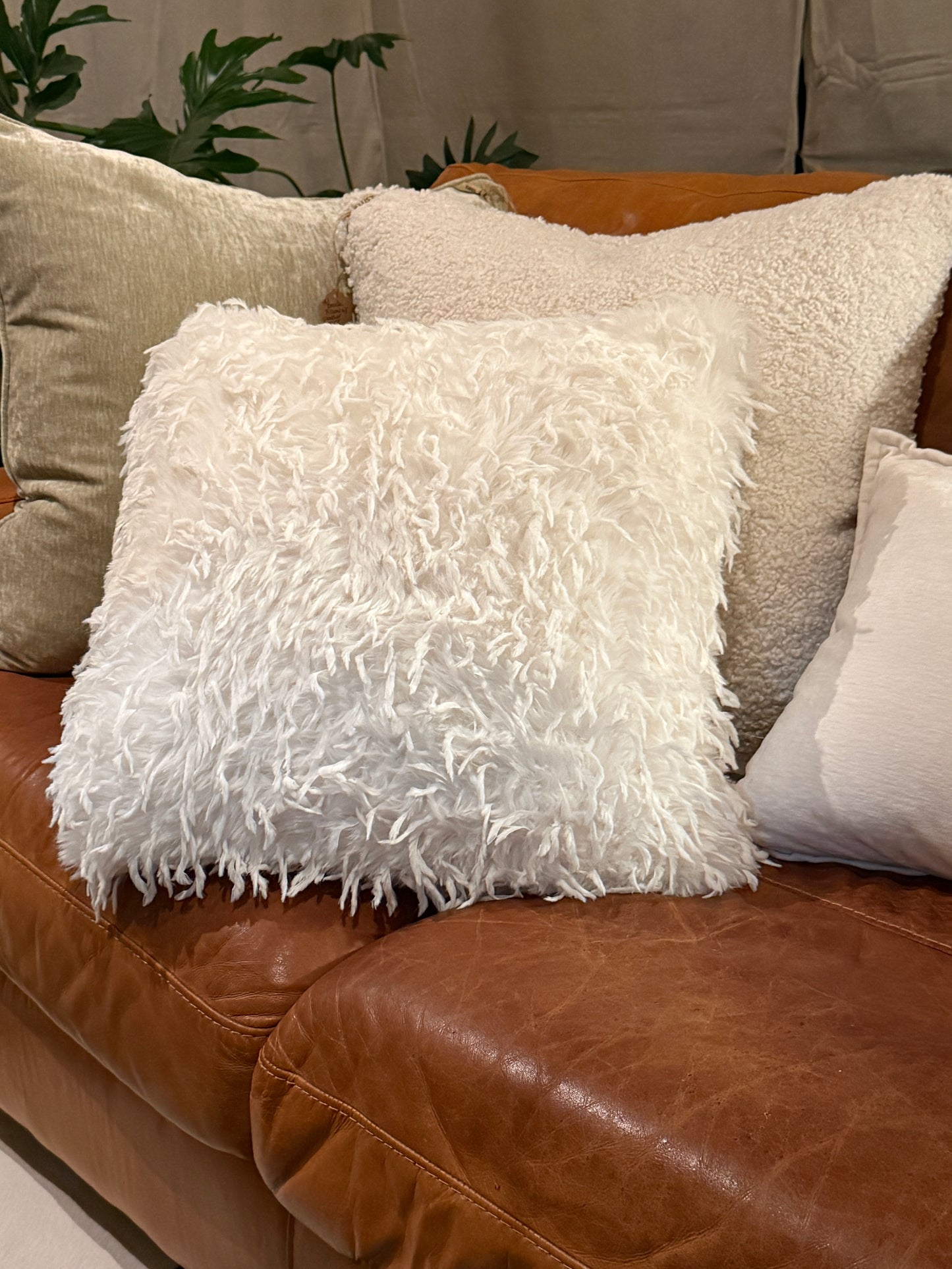 Faux Feather Pillow
