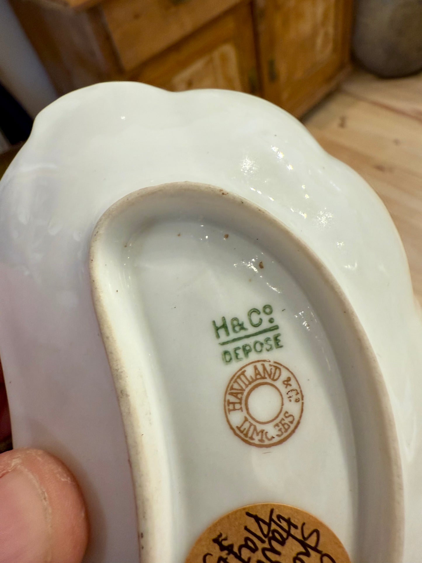 Crescent Shape Limoges and Hartland Plate