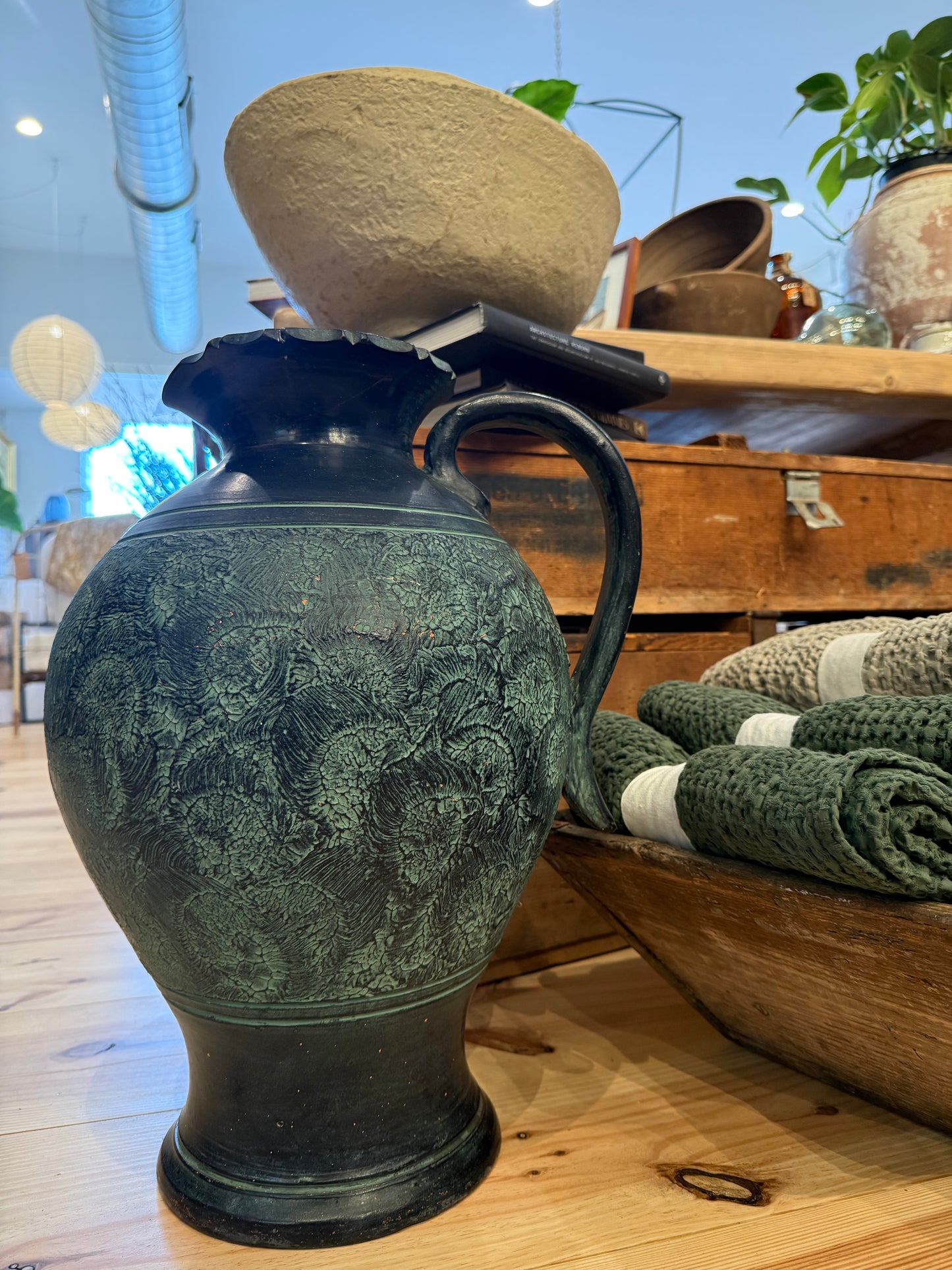 Large Vintage Clay Urn