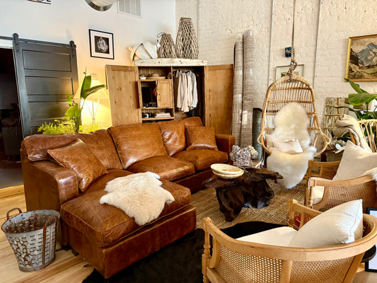 European Leather Sofa